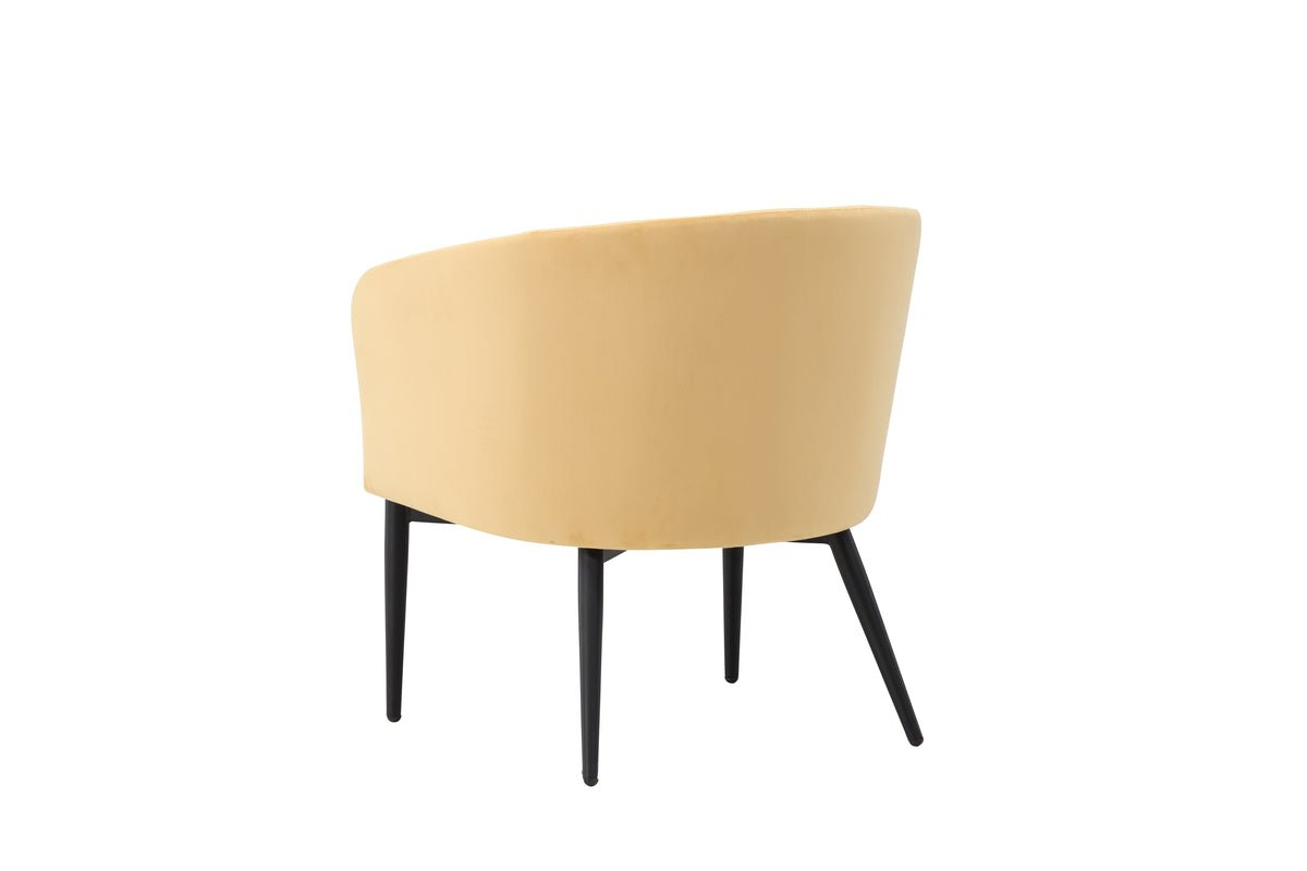 Fauteuil Sunny - met gele fluwelen bekleding
