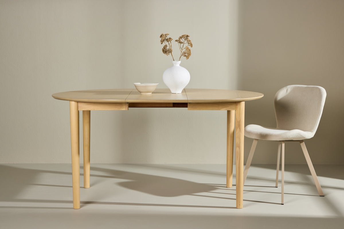 Eettafel Facile - ovale uitschuifbare eettafel gebeitst