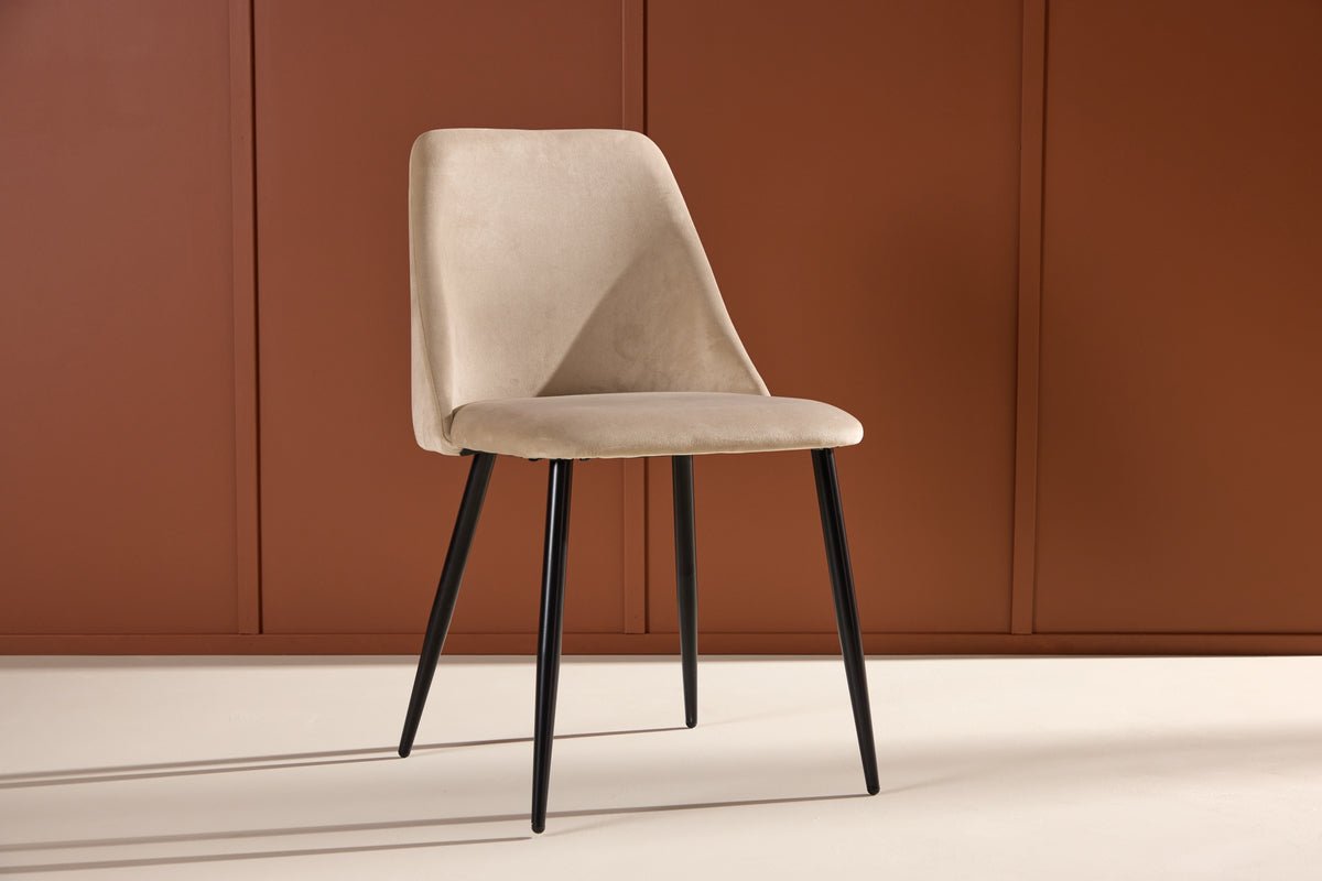 2-delige set - stoel Liora van zachte polyestersatijn