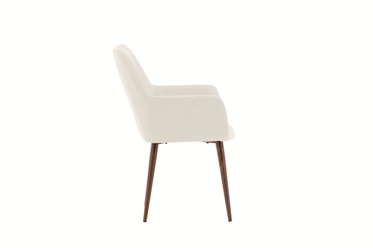 2-delige set - stoel Present met poten in diep mokkabruin