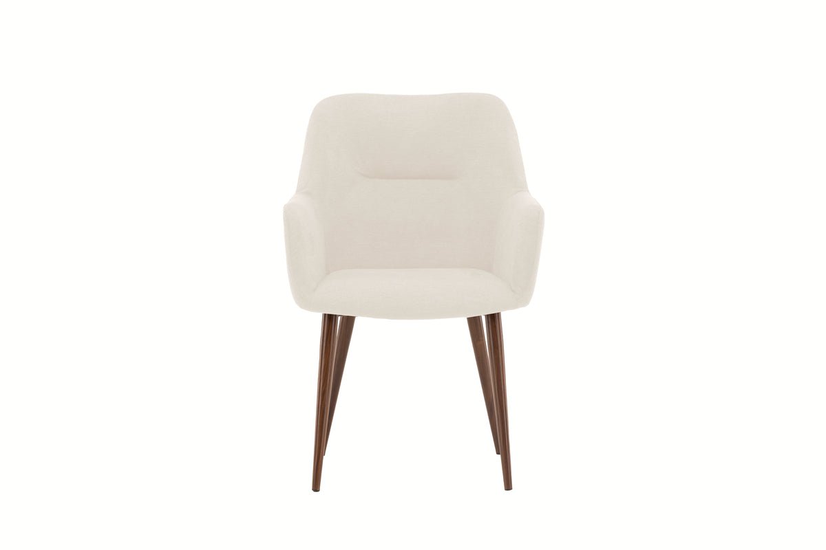 2-delige set - stoel Present met poten in diep mokkabruin