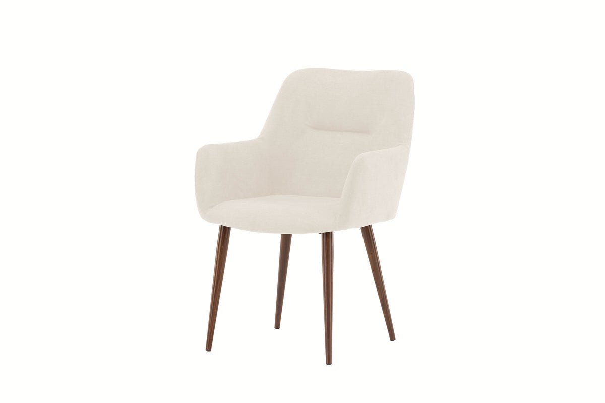 2-delige set - stoel Present met poten in diep mokkabruin