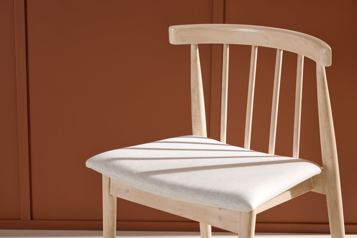 2-delige set - stoel Ländle in witgewassen Scandinavisch design