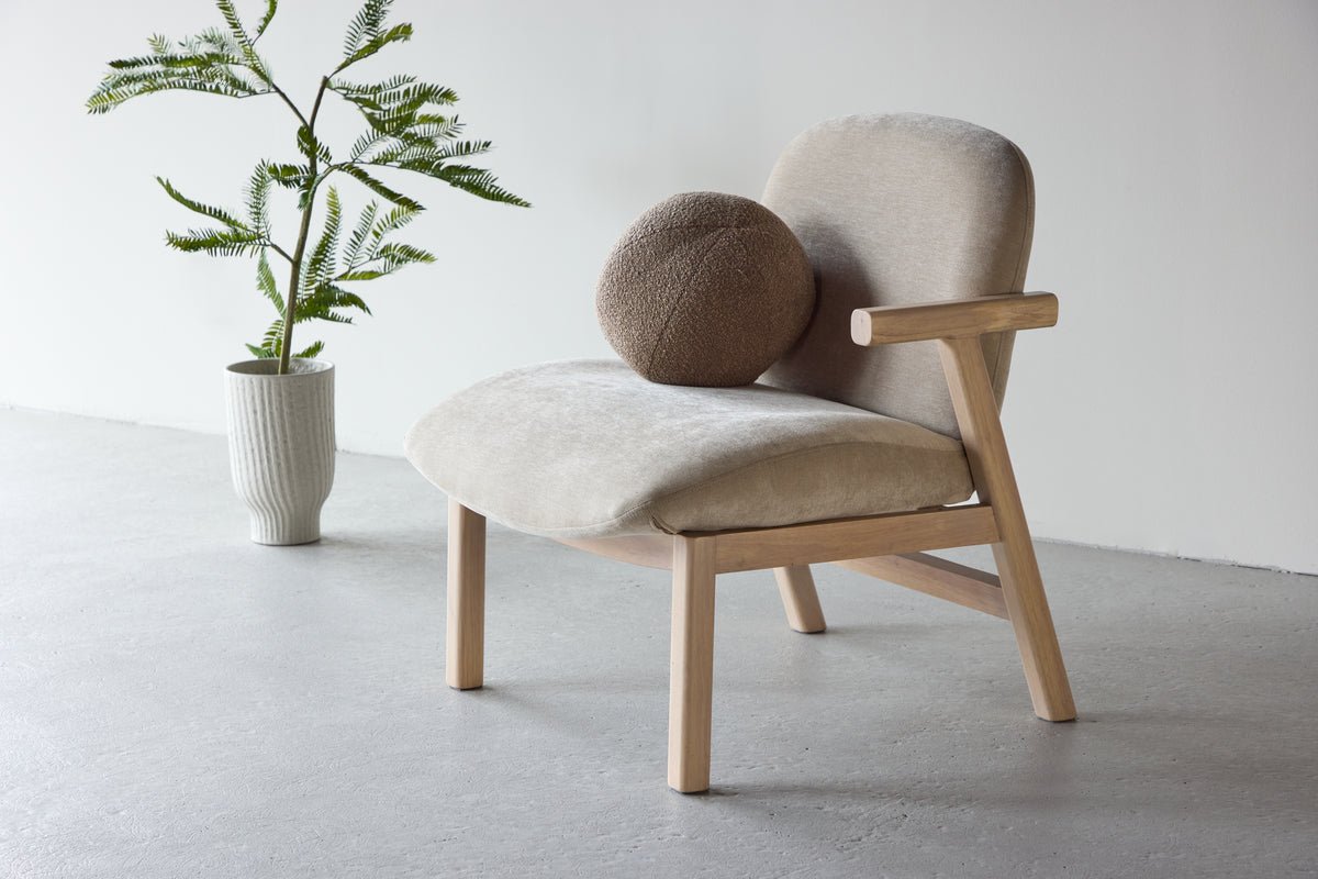Fauteuil Railey - met frame van rubberwood
