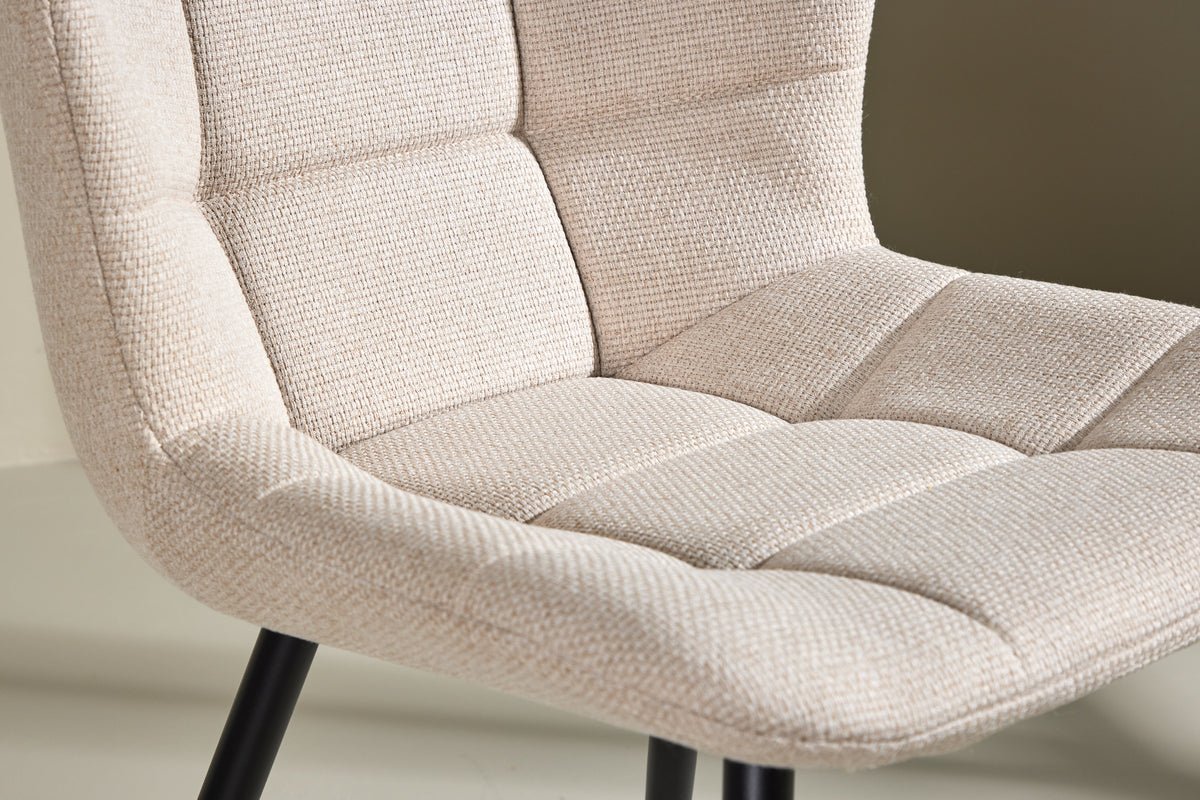 2-delige set - stoel Angelica elegante combinatie van Beige en Zwart