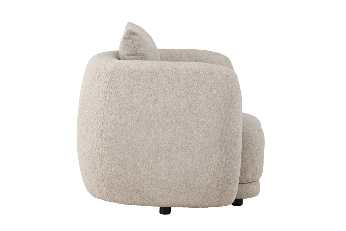 Fauteuil Zilli - met exclusieve beige Bouclé