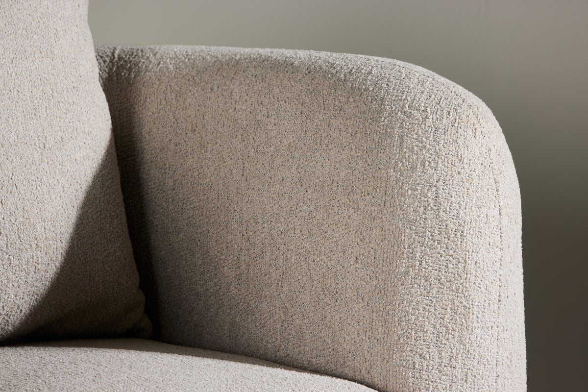 Fauteuil Zilli - met exclusieve beige Bouclé