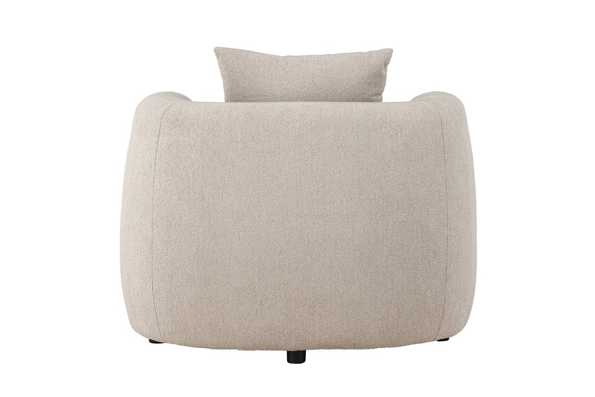 Fauteuil Zilli - met exclusieve beige Bouclé