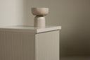 Bijzettafel Alvero – in beige ribbeloptiek
