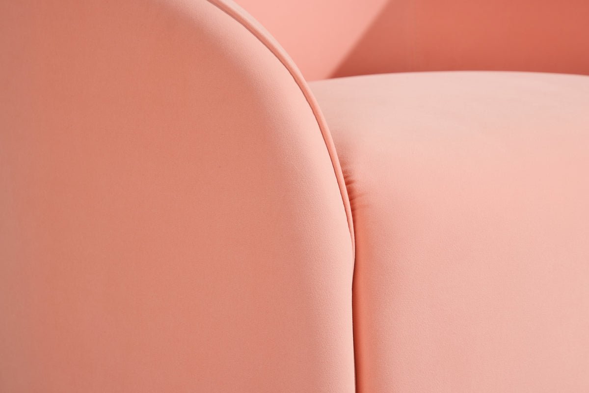 Fauteuil Noris - Zachte perzikkleur in minimalistisch design