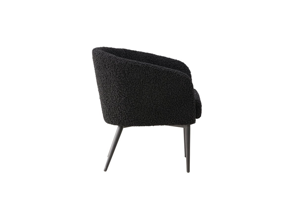 Fauteuil Comfy - met teddyvelours in keuze uit Zwart of Wit
