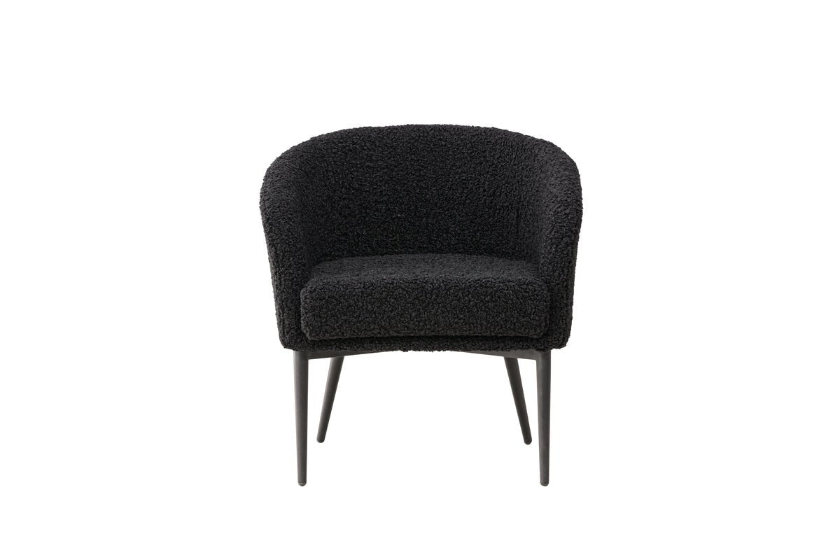 Fauteuil Comfy - met teddyvelours in keuze uit Zwart of Wit