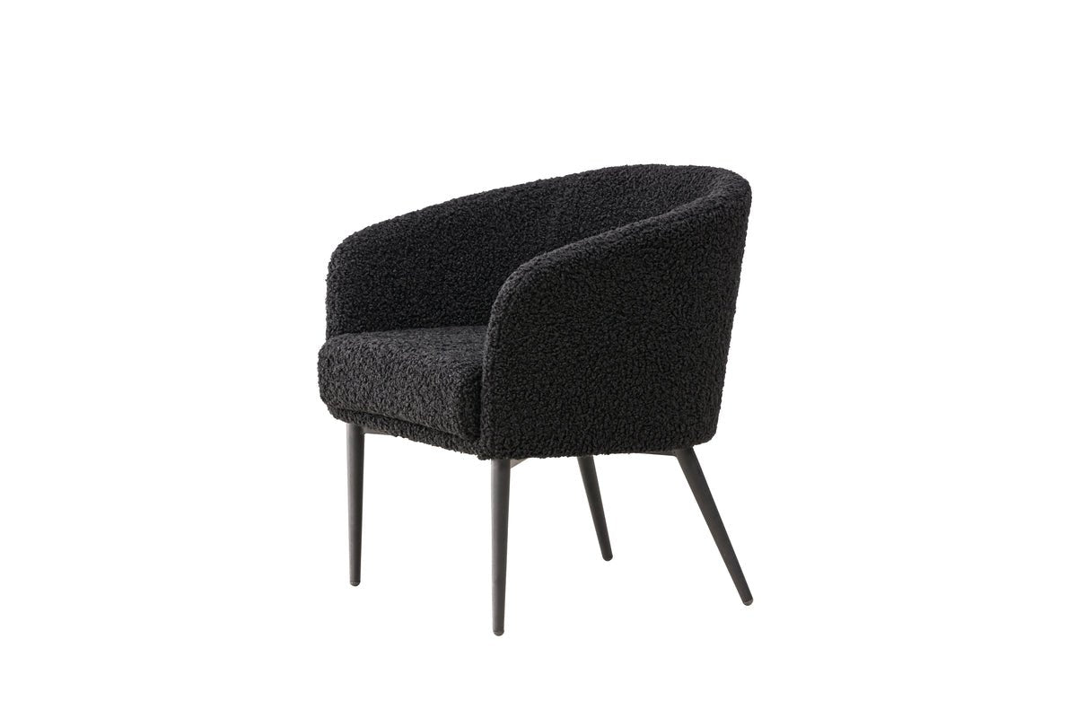 Fauteuil Comfy - met teddyvelours in keuze uit Zwart of Wit