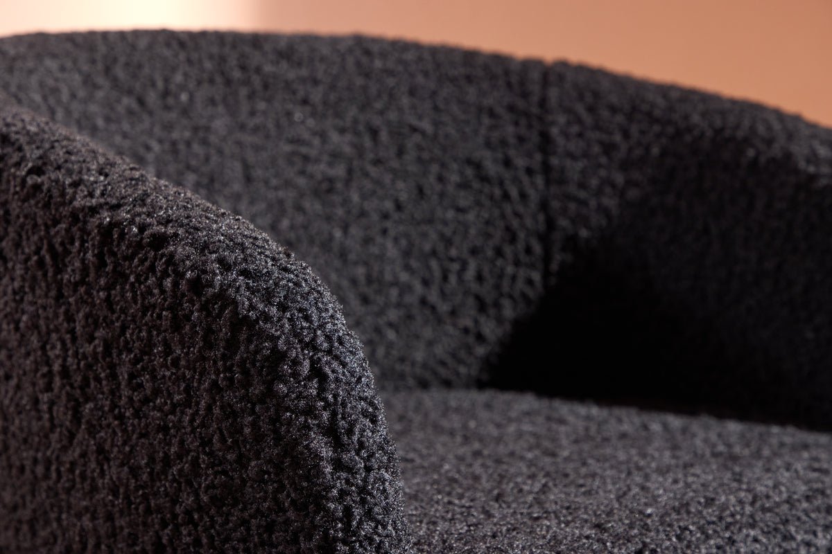 Fauteuil Comfy - met teddyvelours in keuze uit Zwart of Wit