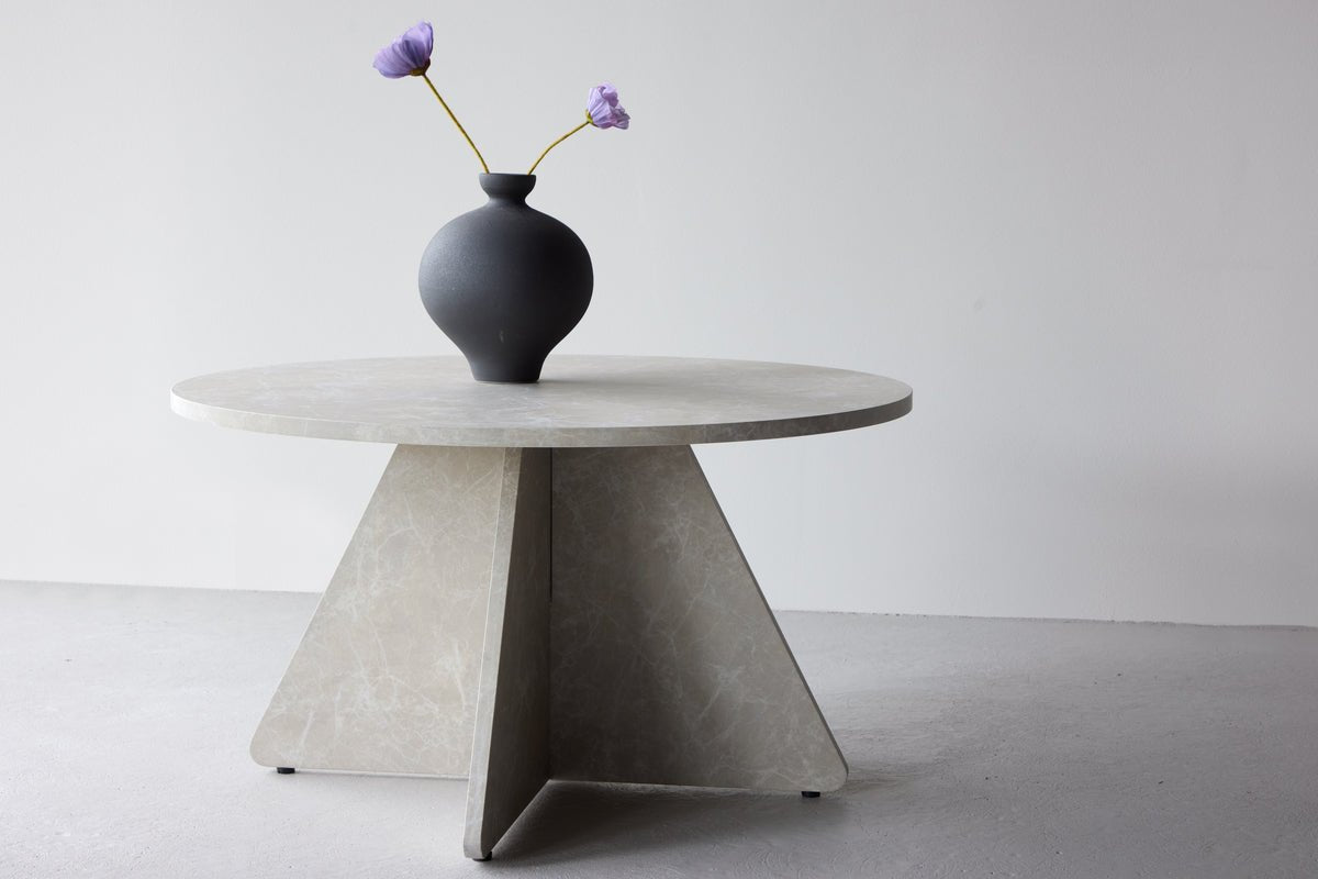 Salontafel Navaro - Ronde tafel in zacht Beige