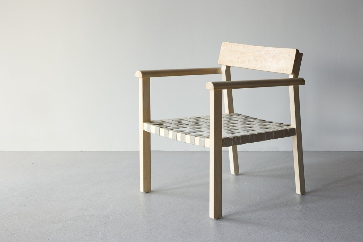 Fauteuil Olympia - van mangohout en polyester in naturel