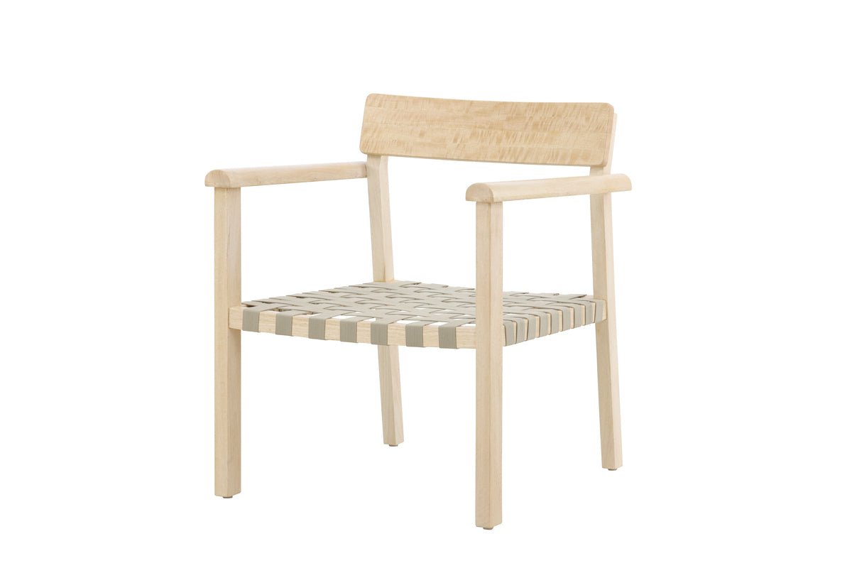 Fauteuil Olympia - van mangohout en polyester in naturel