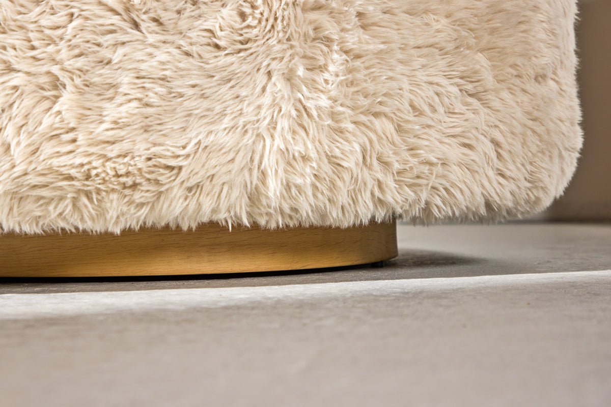 Fauteuil Astrid - Met beige polyesterbekleding