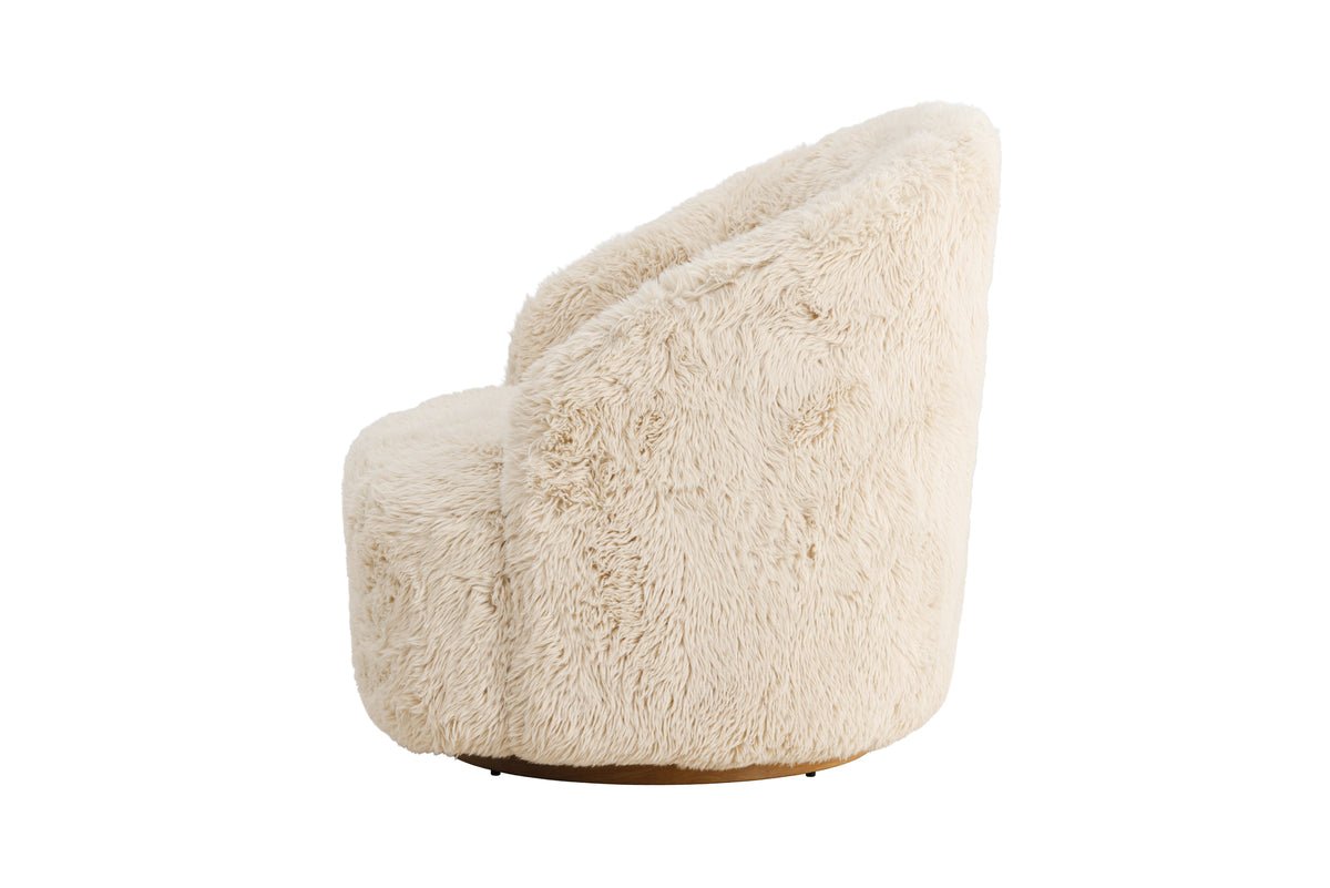 Fauteuil Astrid - Met beige polyesterbekleding