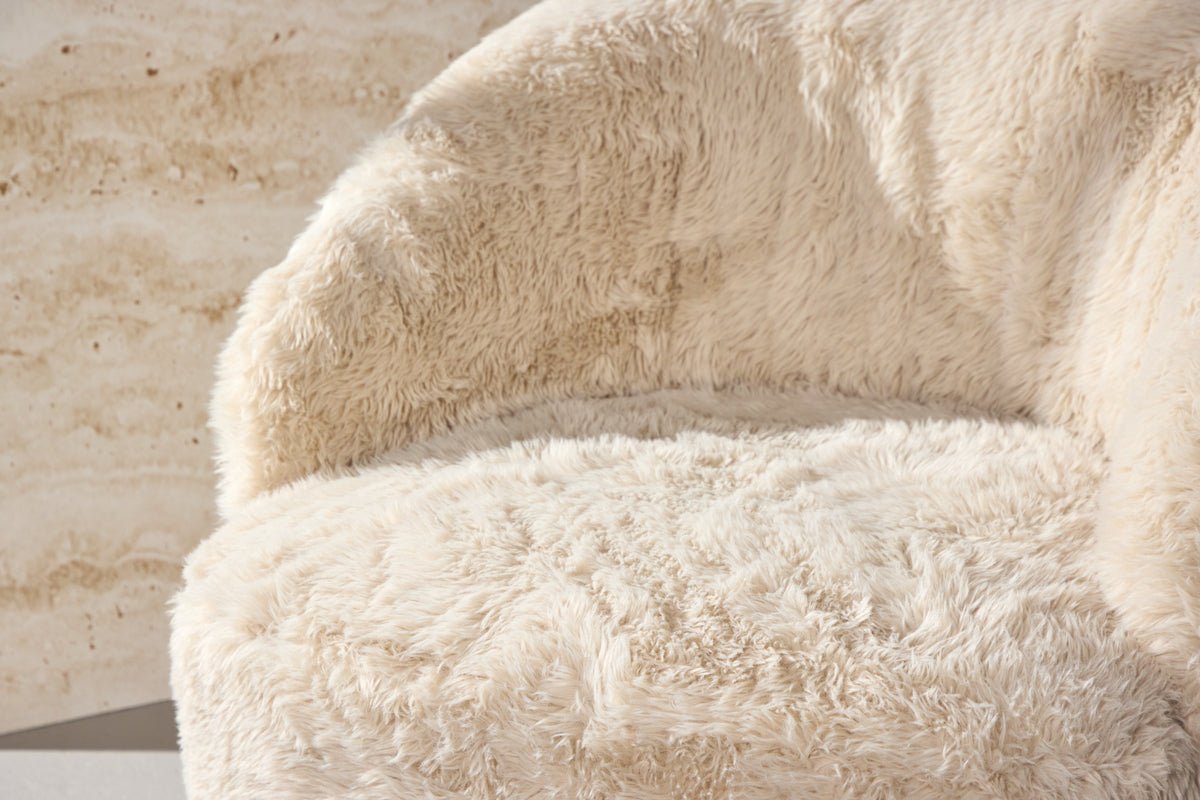 Fauteuil Astrid - Met beige polyesterbekleding