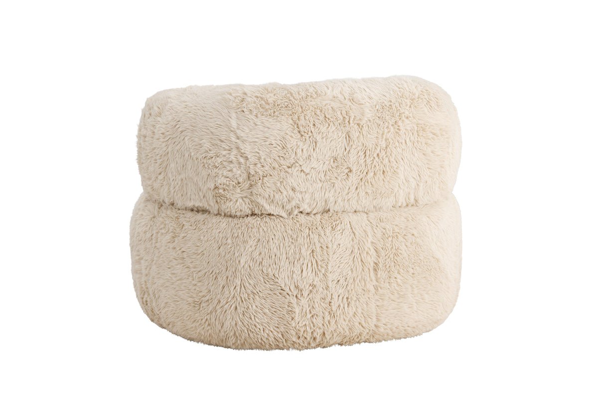 Fauteuil Fiby - Met polyesterbekleding in crèmewit