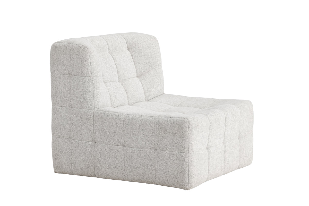 Fauteuil Marley - met groot beige zitvlak