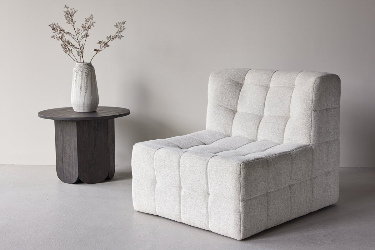 Fauteuil Marley - met groot beige zitvlak