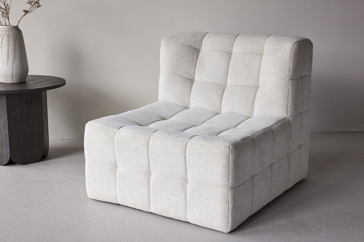 Fauteuil Marley - met groot beige zitvlak