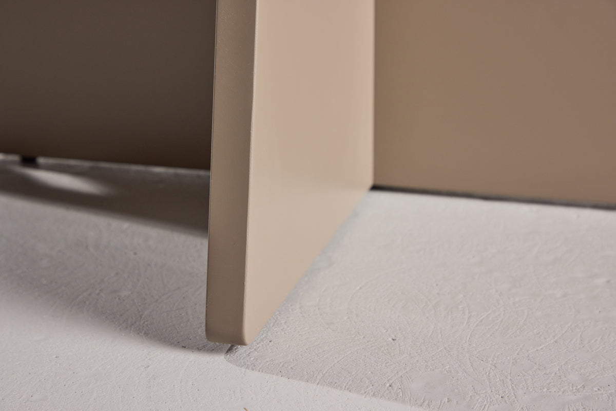 Eettafel Maris - van gesinterd steen in beige marmerlook