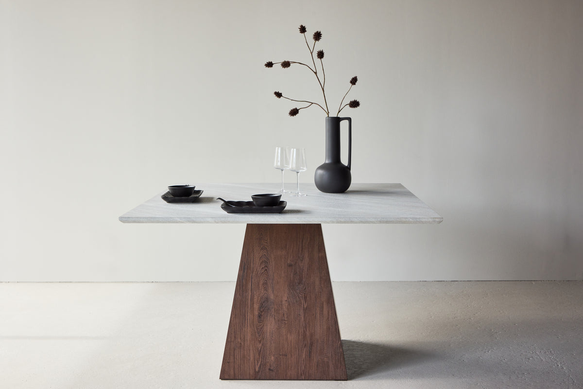 Eettafel Lior 120×120 cm in Lichtgrijs met MDF-onderstel