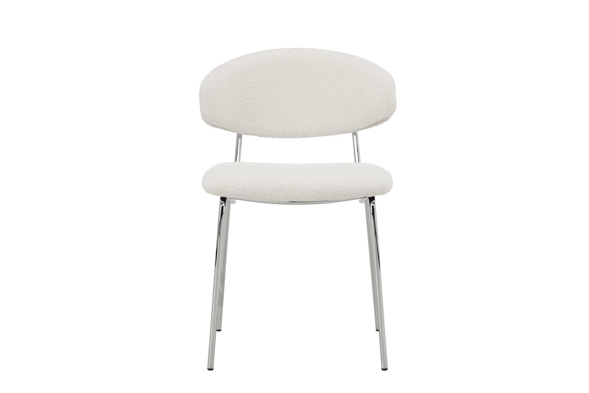 2-delige set - stoel Seville met bouclé-bekleding voor warmte en structuur