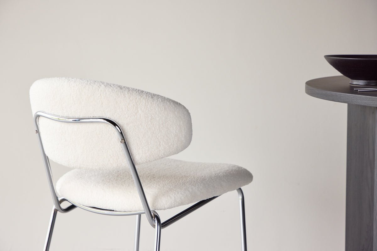 2-delige set - stoel Seville met bouclé-bekleding voor warmte en structuur