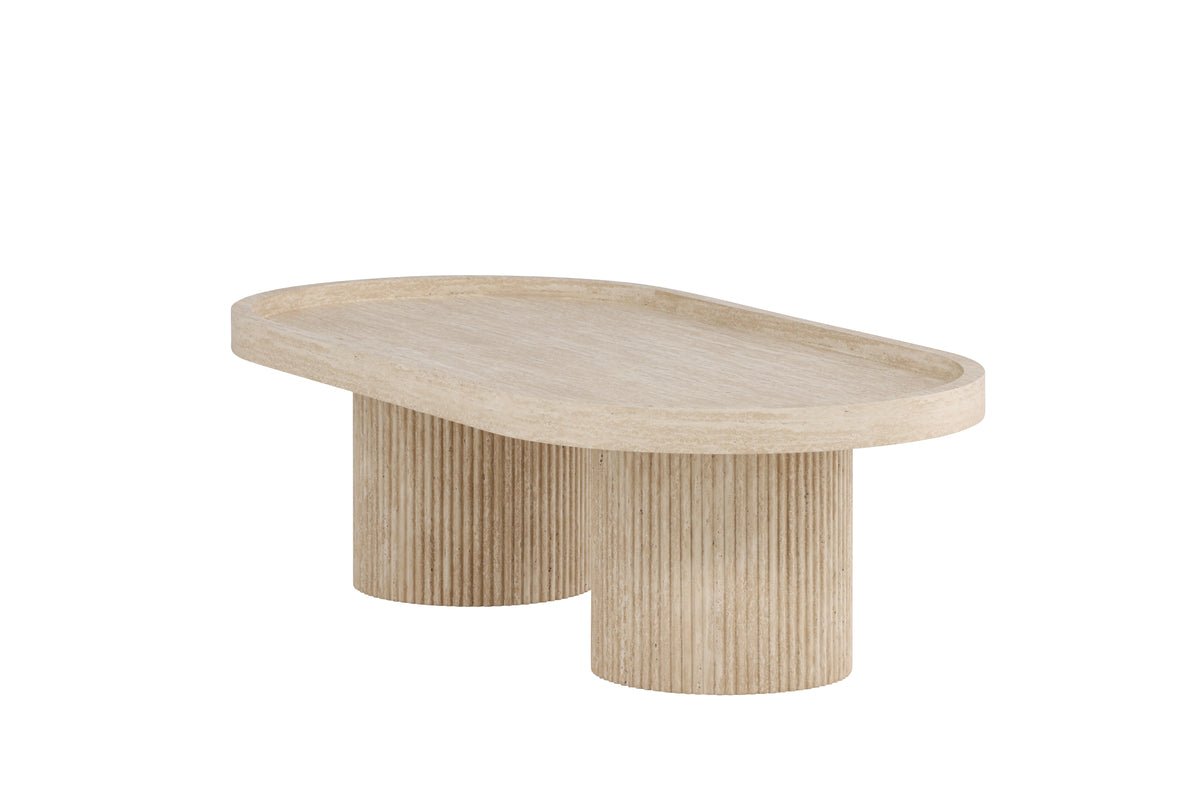 Salontafel Belize - in Beige met hoge rand
