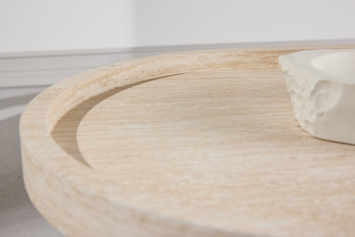 Salontafel Belize - in Beige met hoge rand