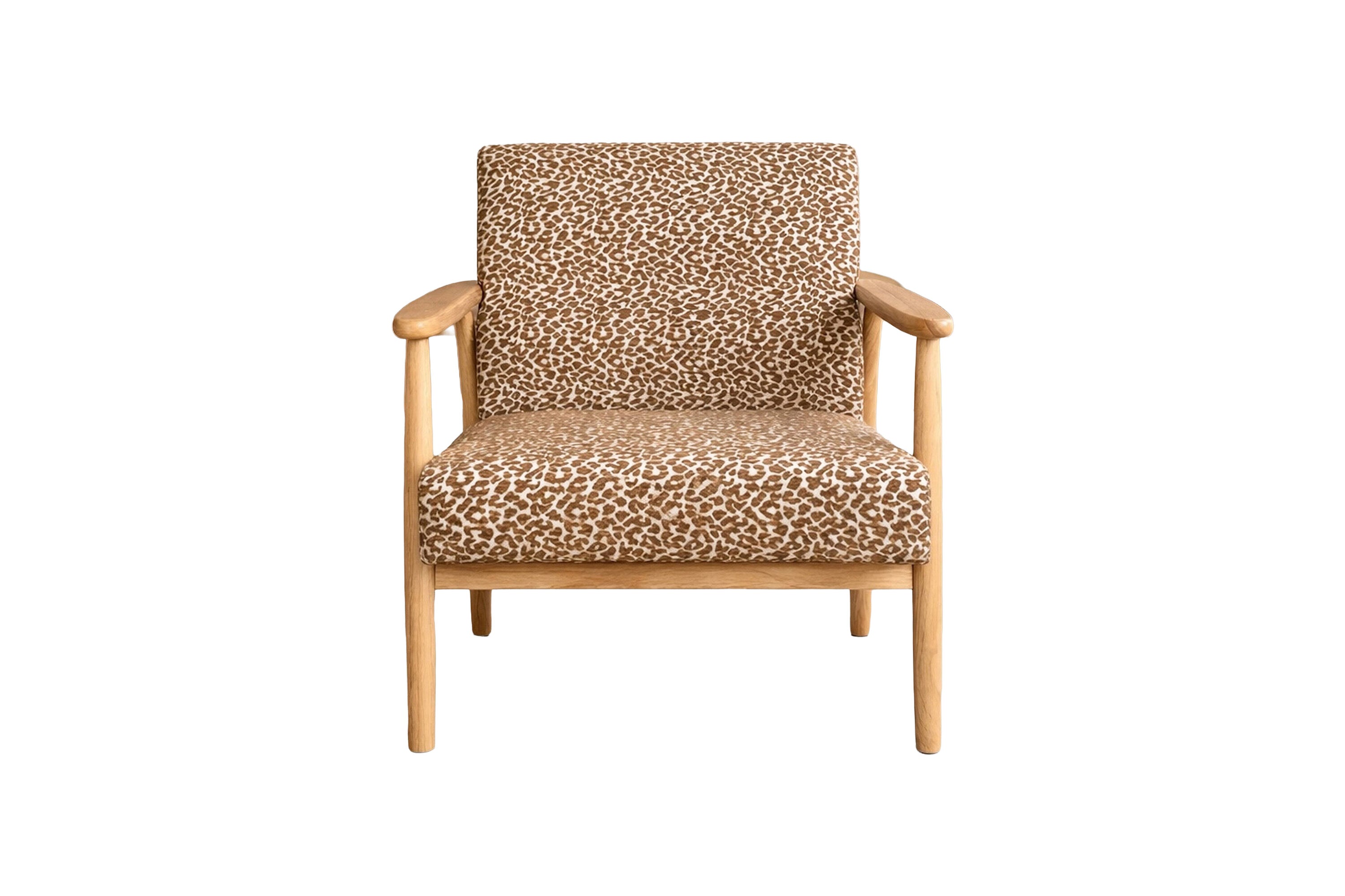 Fauteuil Lareen - van rubberhout met designbekleding