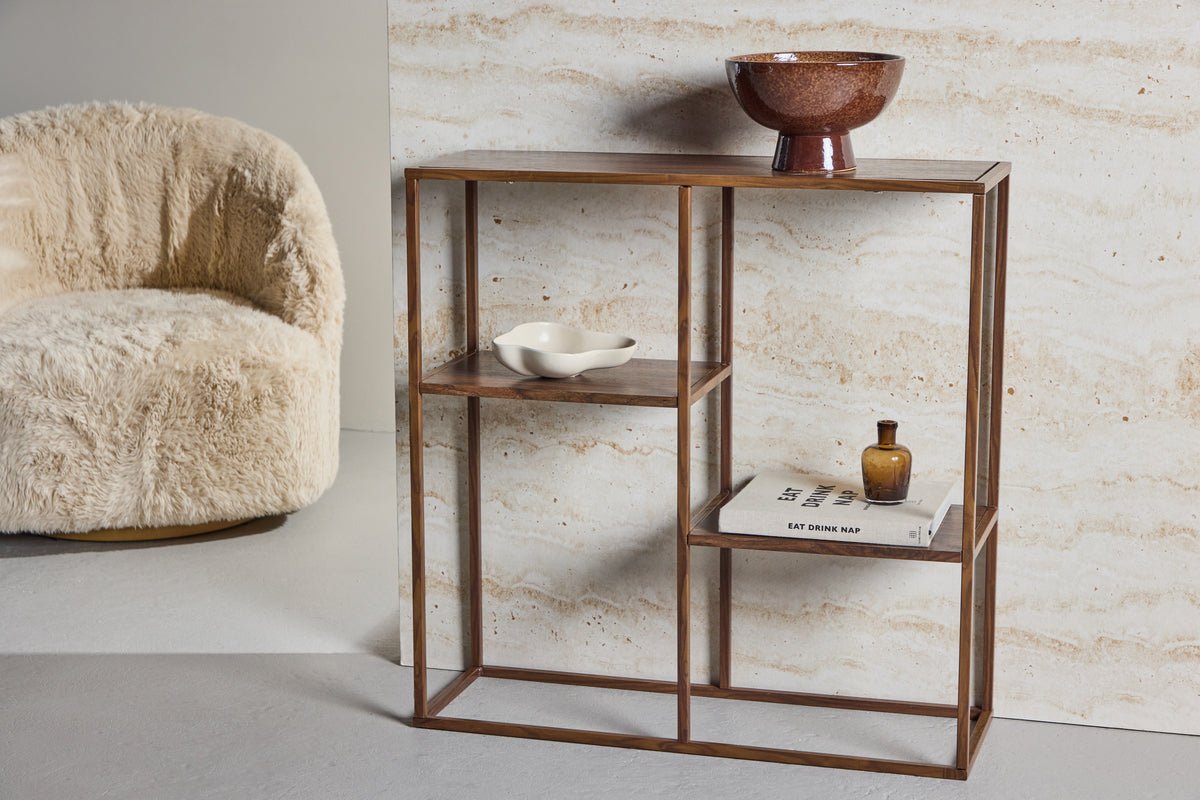 Regal Sorano – staand kast in walnoot-look