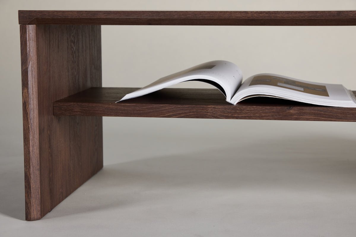 Salontafel Boris - in mokka met houtlook