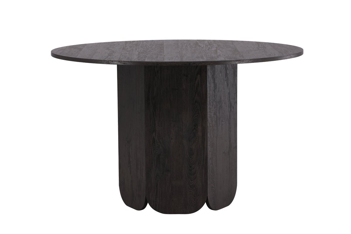 Eettafel Agesta - ronde eettafel met tafelblad in Lichtgrijs, Mokka en Zwart
