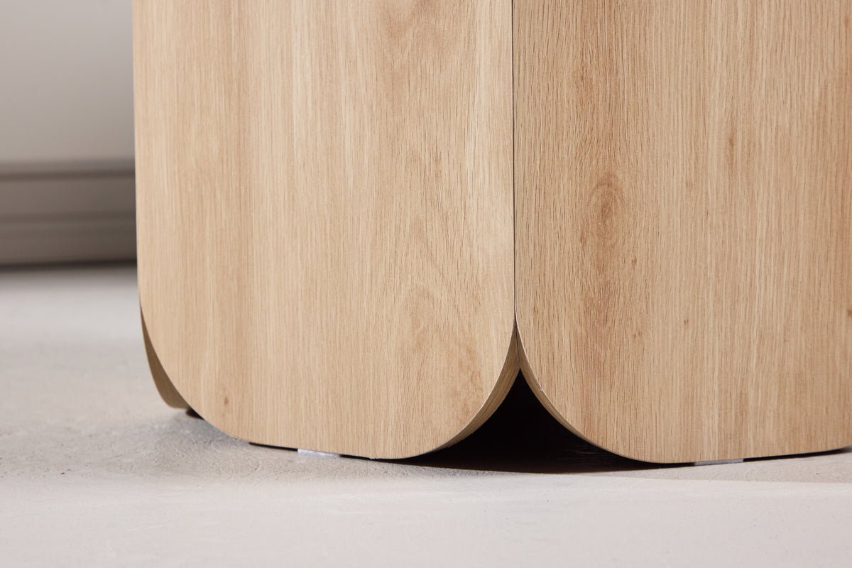 Eettafel Agesta - ronde eettafel met tafelblad in Lichtgrijs, Mokka en Zwart