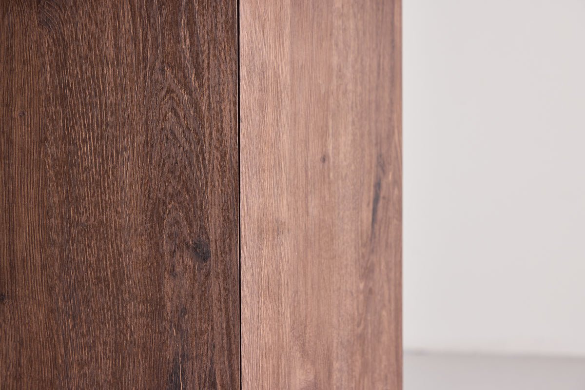 Eettafel Agesta - ronde eettafel met tafelblad in Lichtgrijs, Mokka en Zwart
