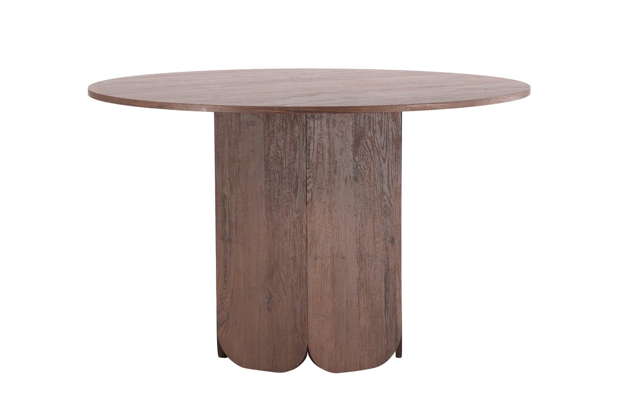 Eettafel Agesta - ronde eettafel met tafelblad in Lichtgrijs, Mokka en Zwart