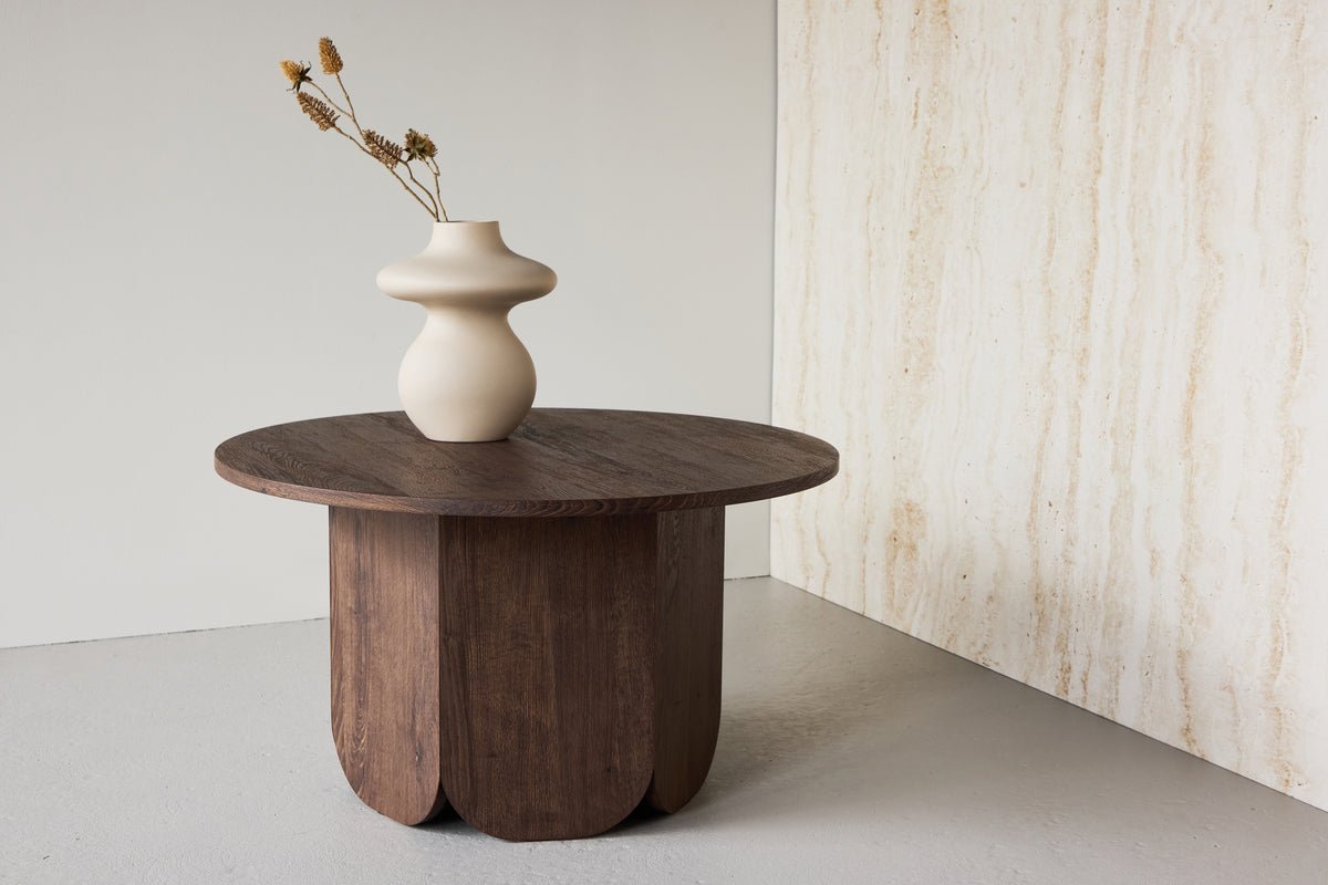 Salontafel Keralo Big - stijlvolle ronde tafel in houtlook