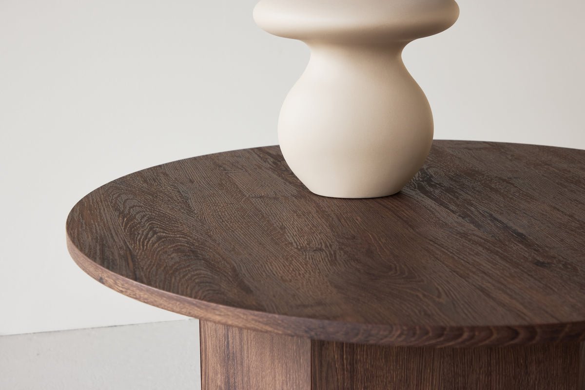 Salontafel Keralo Big - stijlvolle ronde tafel in houtlook