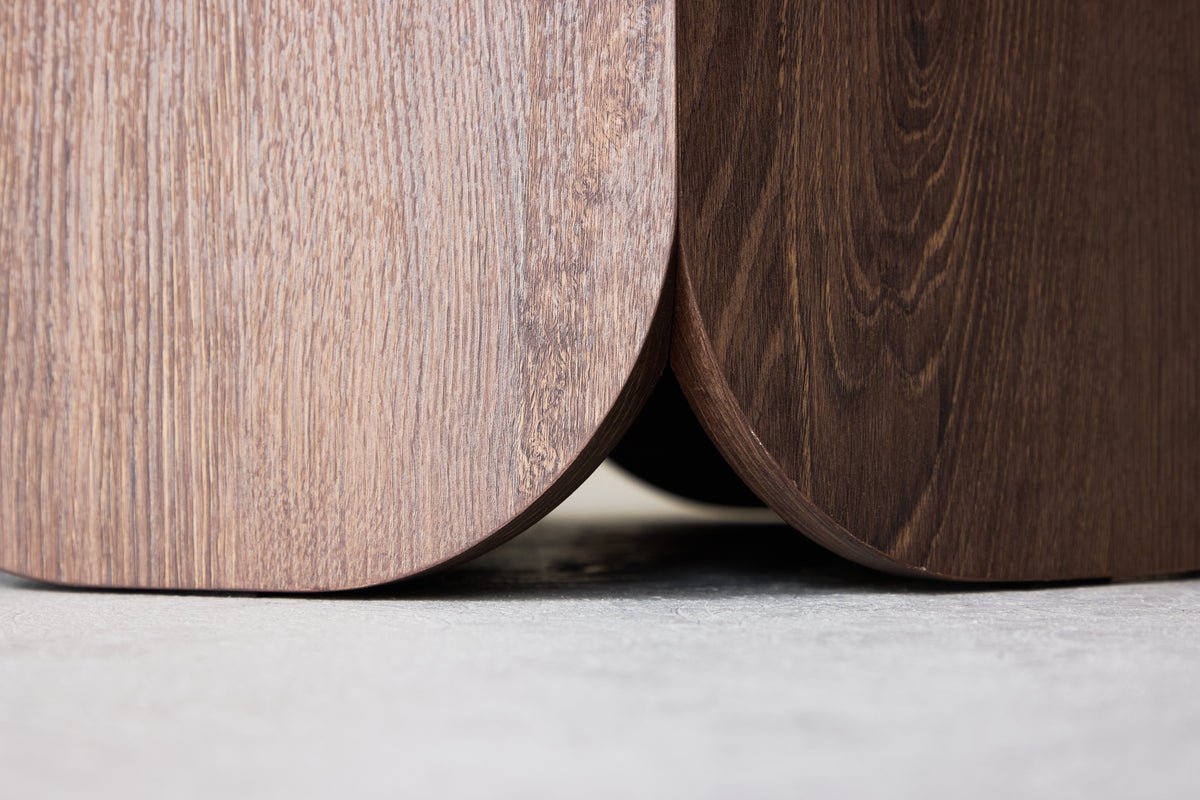 Salontafel Keralo Big - stijlvolle ronde tafel in houtlook