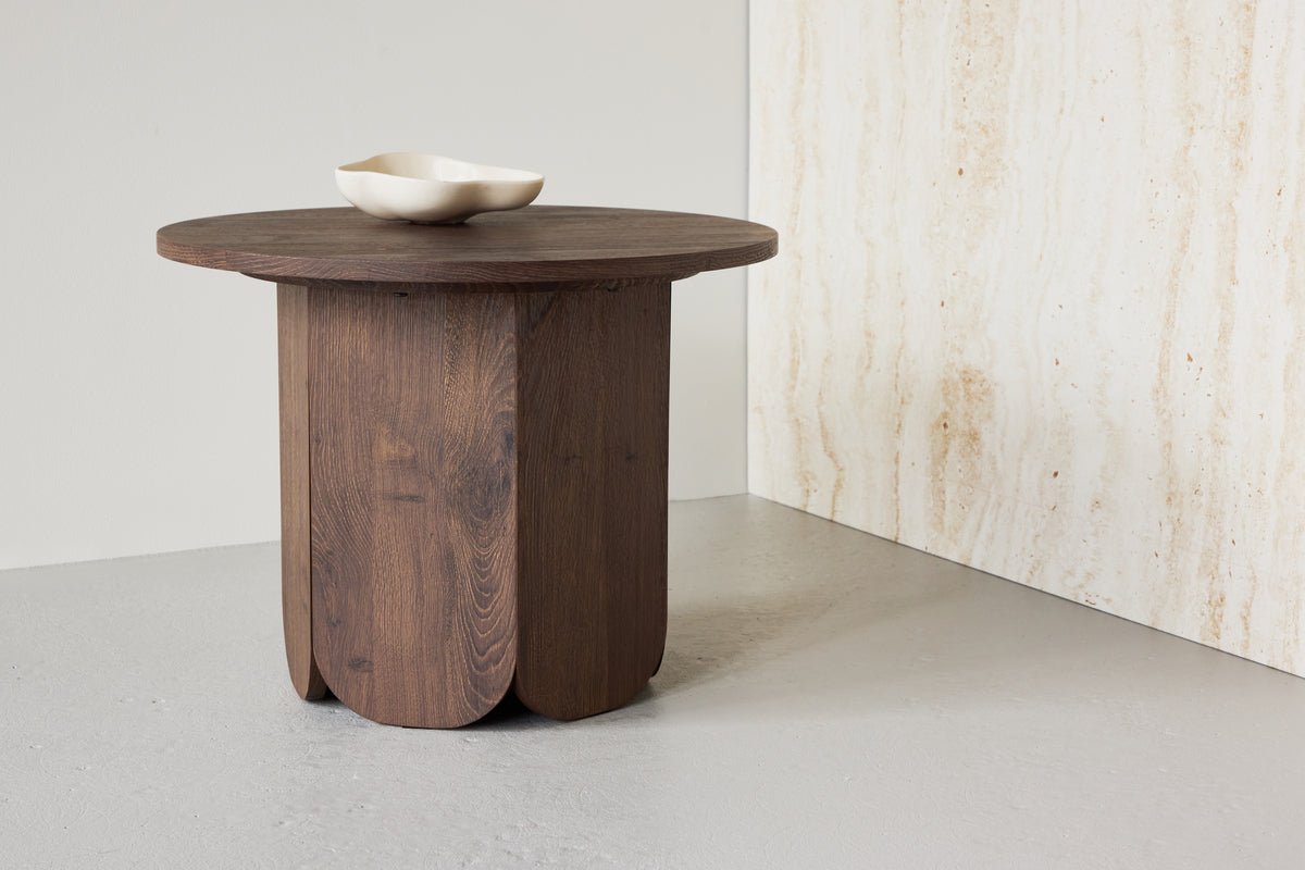 Salontafel Keralo - stijlvolle ronde tafel in houtlook