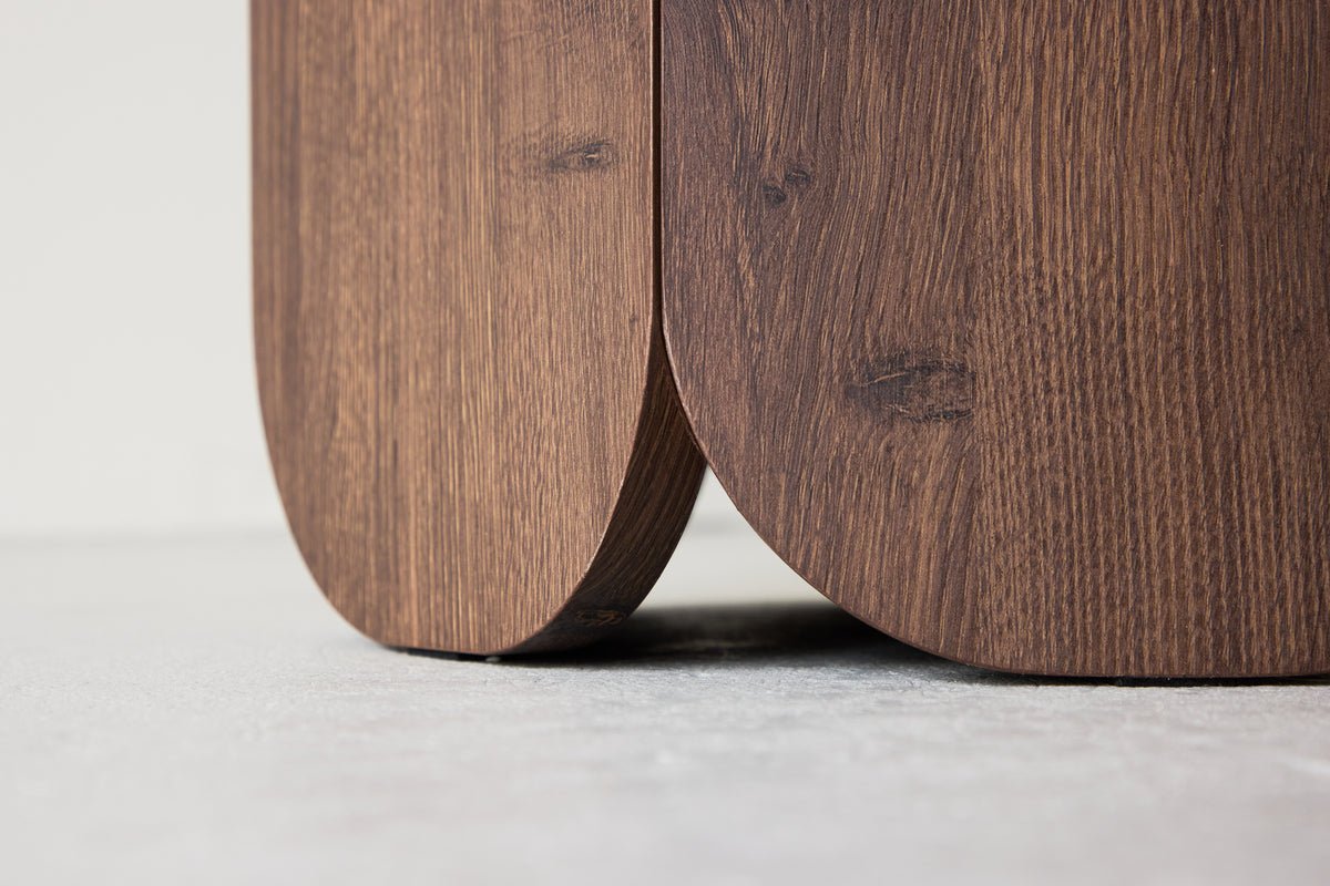 Salontafel Keralo - stijlvolle ronde tafel in houtlook