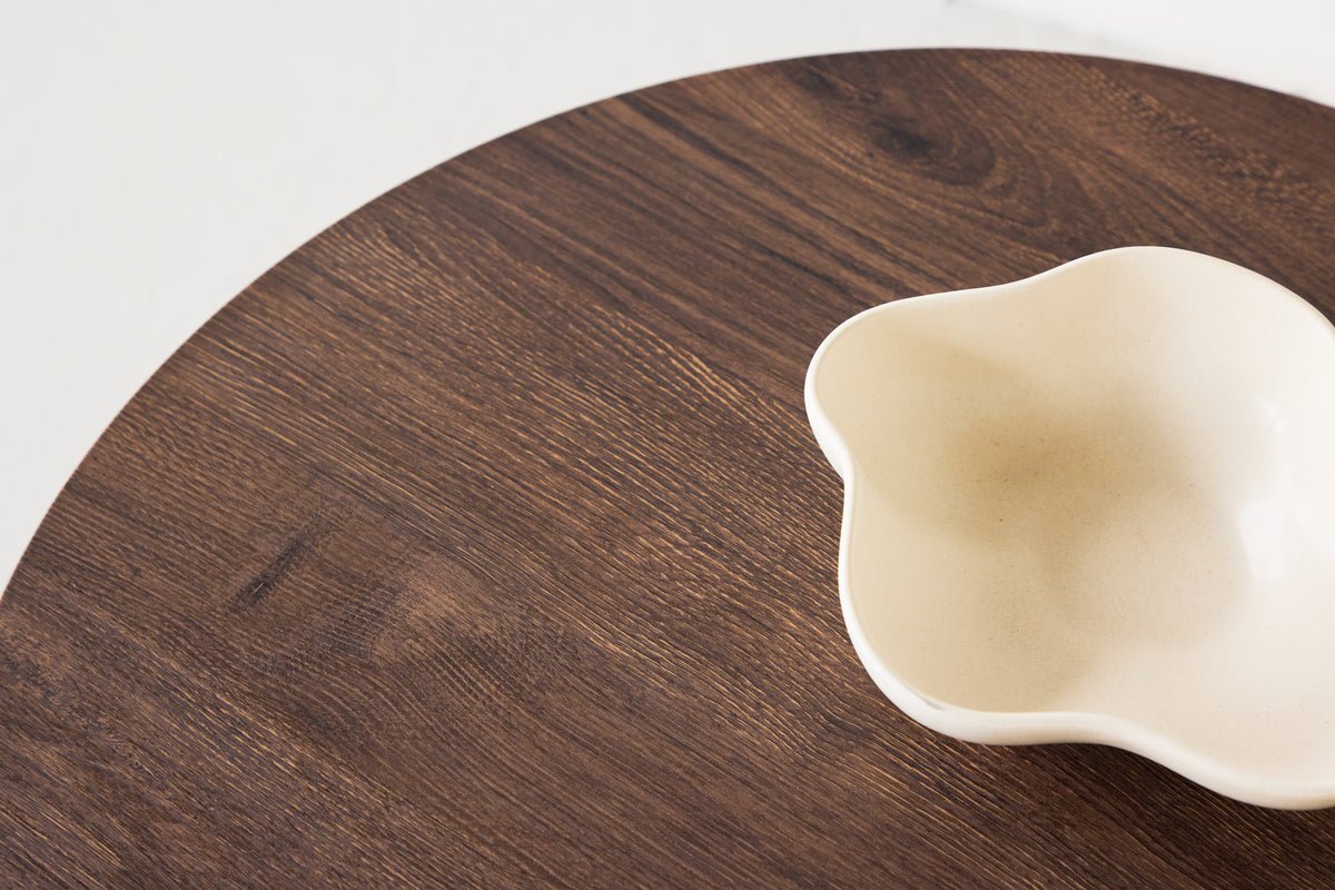 Salontafel Keralo - stijlvolle ronde tafel in houtlook