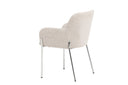 Stoel Helora in Beige van polyester-linnen