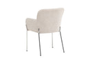 Stoel Helora in Beige van polyester-linnen