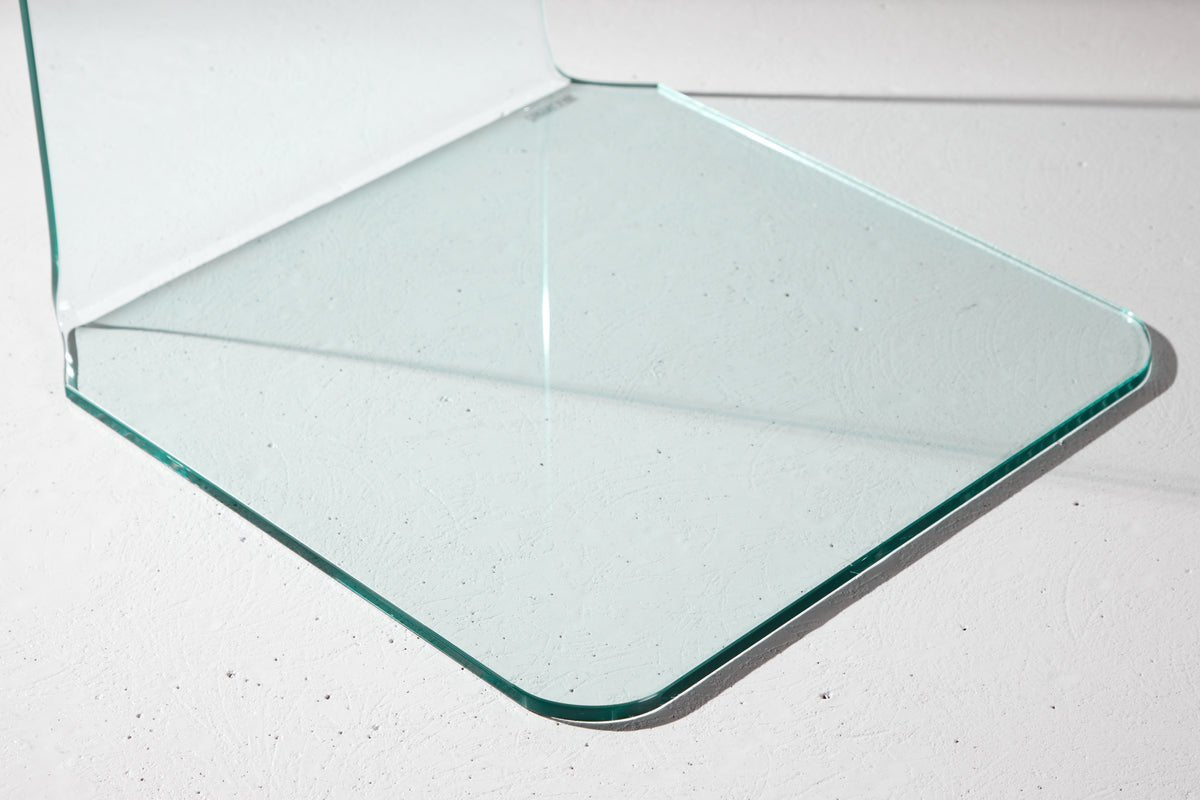 Bijzettafel Vetro – 45 × 45 cm in helder glas